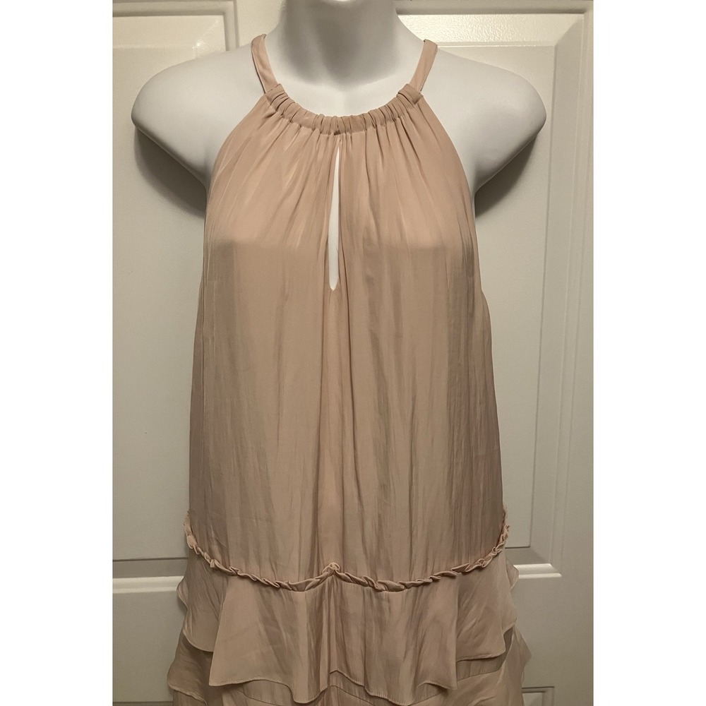 Ramy Brook NY Peach Chiffon Sleeveless Occasion Dress Size Small Women’s - Picture 2 of 7